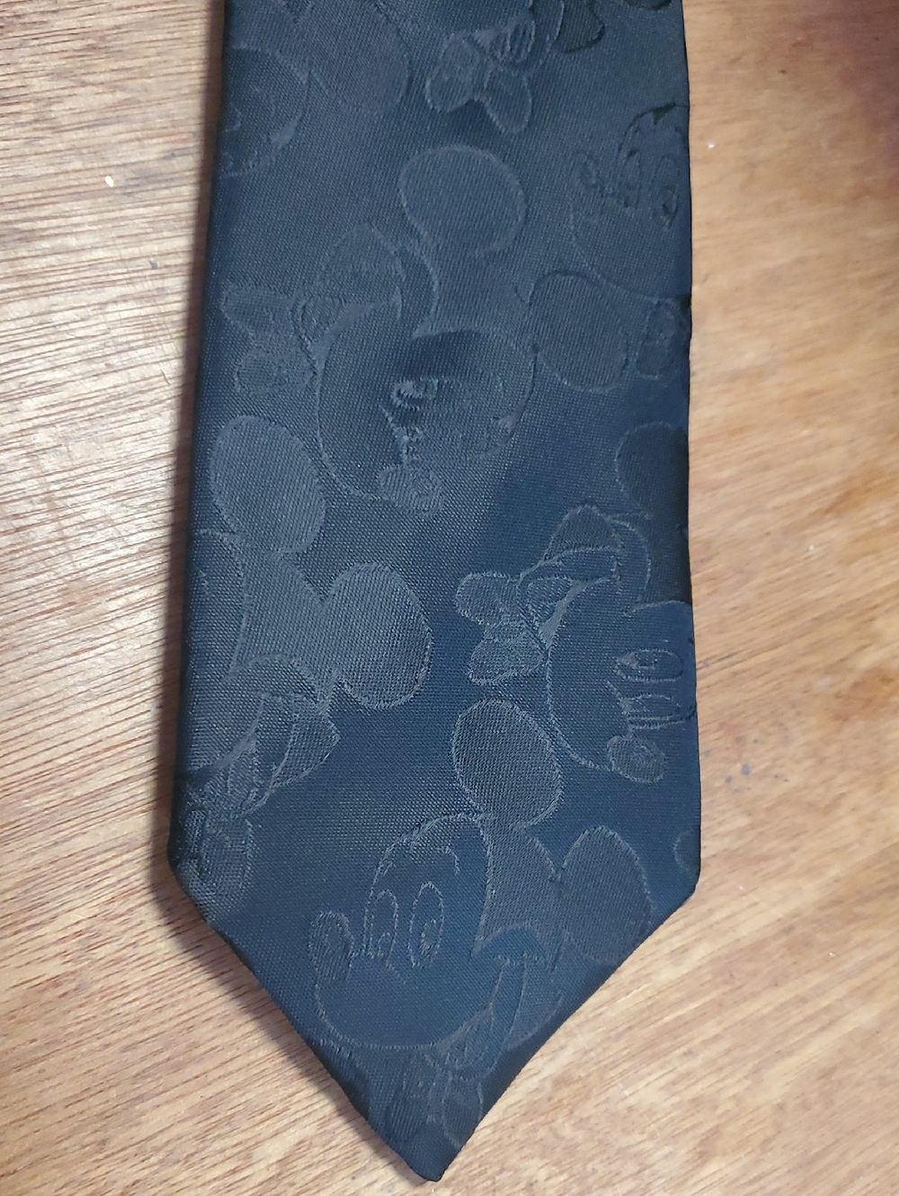 Disney Black Mickey Mouse Balancine The Tie Works Mens Tie USA Made 70s D